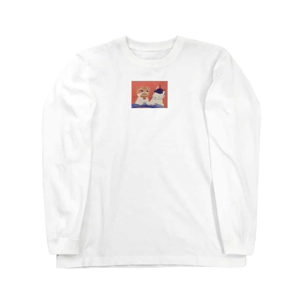 ばなね&らくの並んだ猫 Long Sleeve T-Shirt