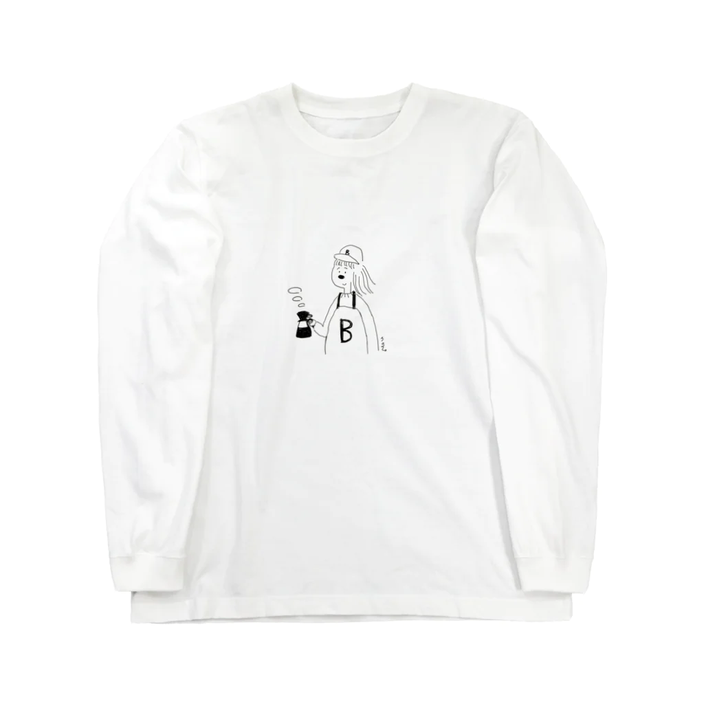 モノトンアルファベットのB子のコーヒー Long Sleeve T-Shirt