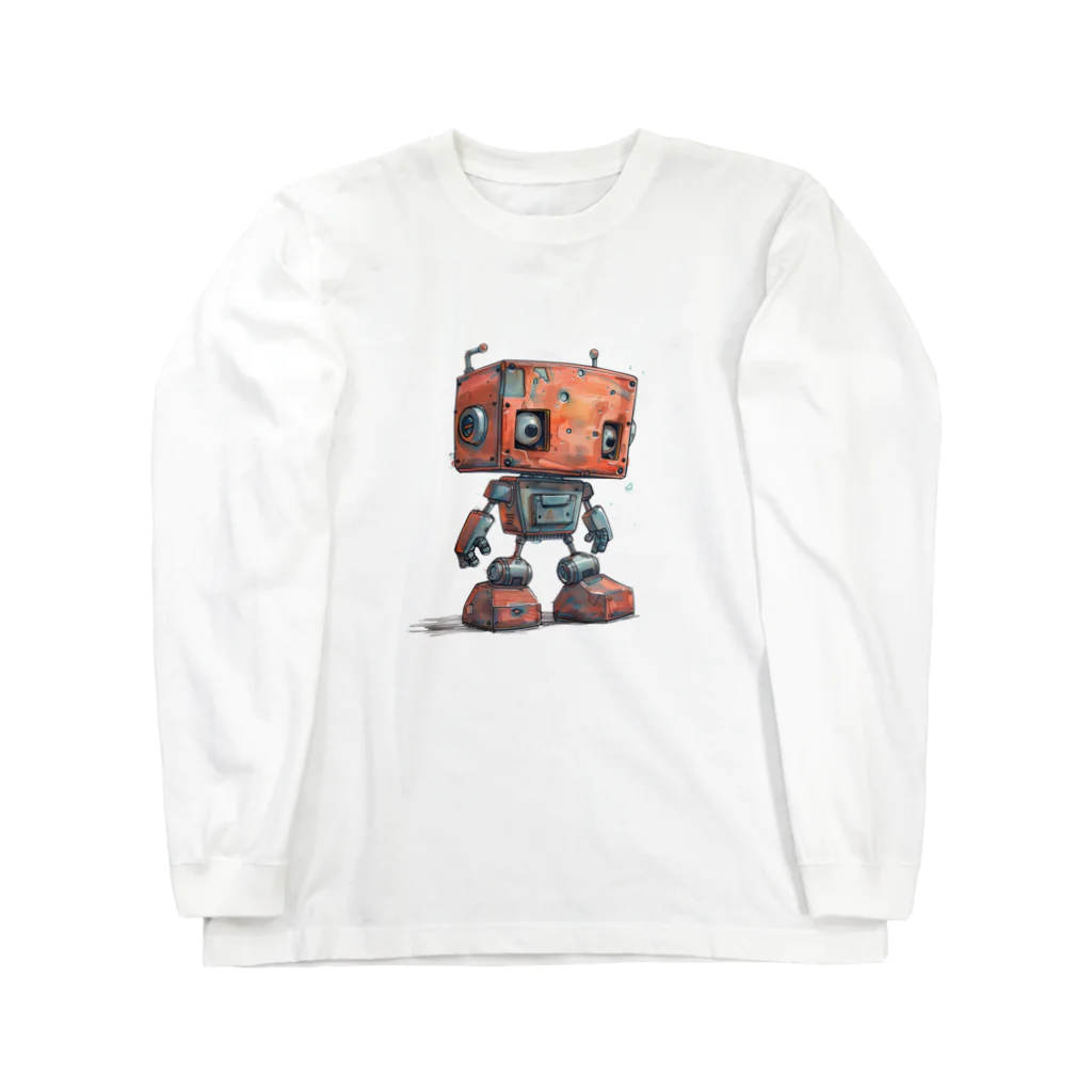 Sachi0625のレトロ戦闘ロボットＬ ロングスリーブTシャツ