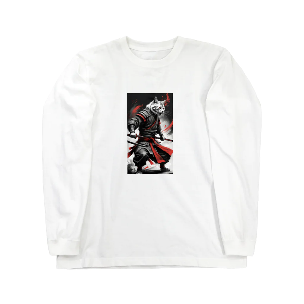 カジャ　かつみ　katsumi kajaのサムライ猫パート1[SAMURAI　CAT] Long Sleeve T-Shirt