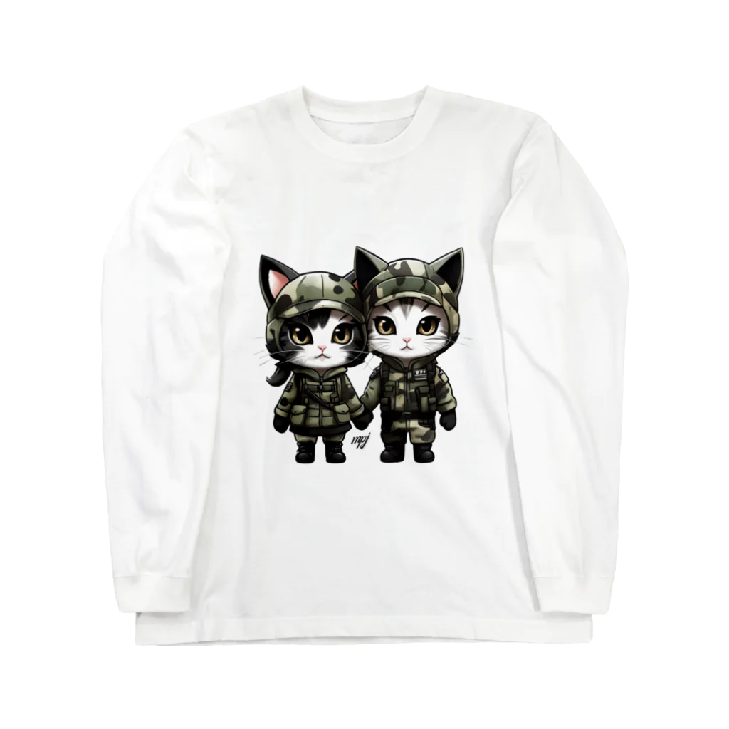 RANRAN2432MPJのLOVEニャンズ【迷彩服】 Long Sleeve T-Shirt