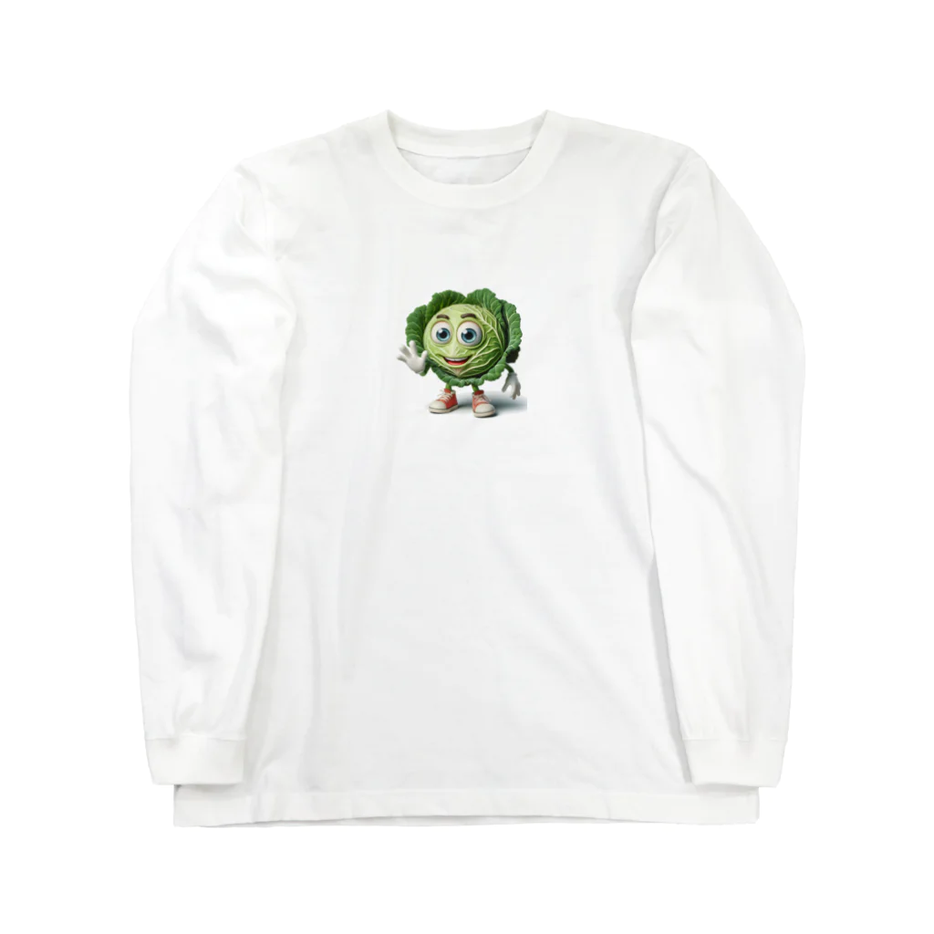 komewakaの"かわいいキャベツのキャラクターが登場 Long Sleeve T-Shirt