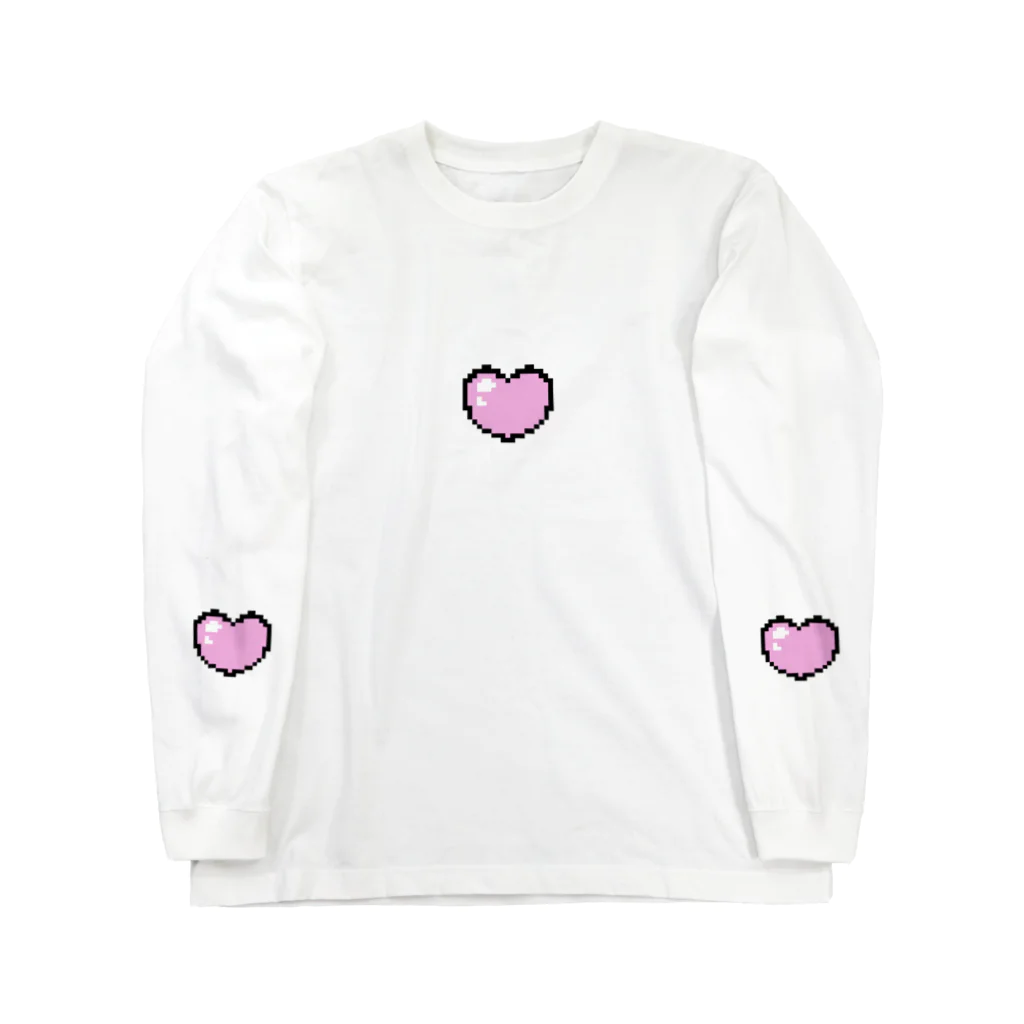 lapinmonmonのLapinMonmon pink-heart ロングスリーブTシャツ