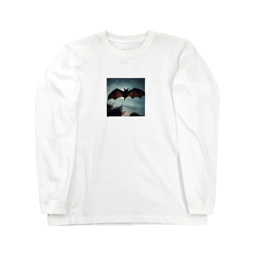 namuhatimanの空を飛ぶコウモリ Long Sleeve T-Shirt