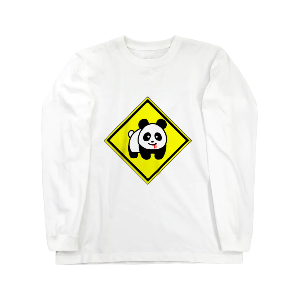 にゃんこ王子のにゃんこ王子 パンダ標識 Long Sleeve T-Shirt