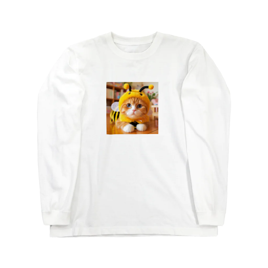 終わらない夢🌈のミツバチ🐝のコスプレをした🐱にゃんこ🐾 Long Sleeve T-Shirt