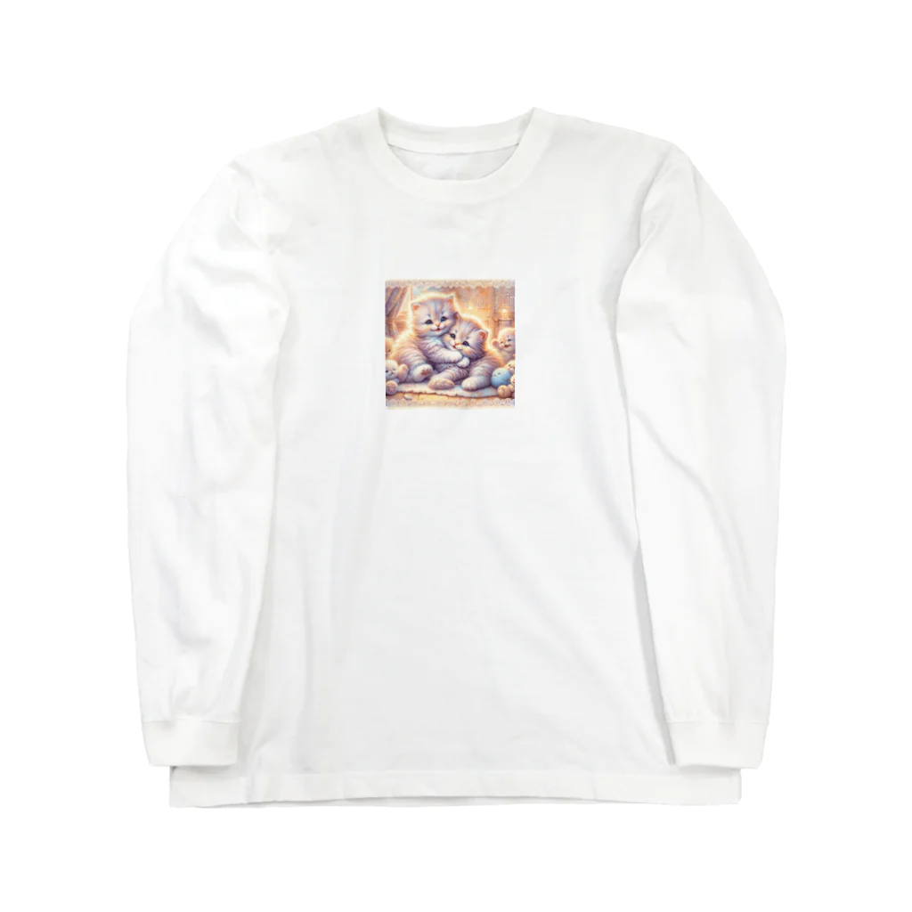 Yuya-Naganoの仲良く遊ぶ兄弟の猫 Long Sleeve T-Shirt