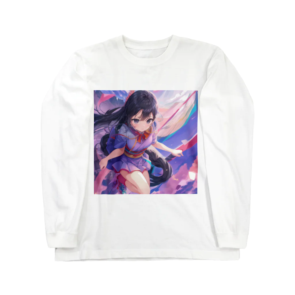 Cat wingsのオリジナルキャラ Long Sleeve T-Shirt