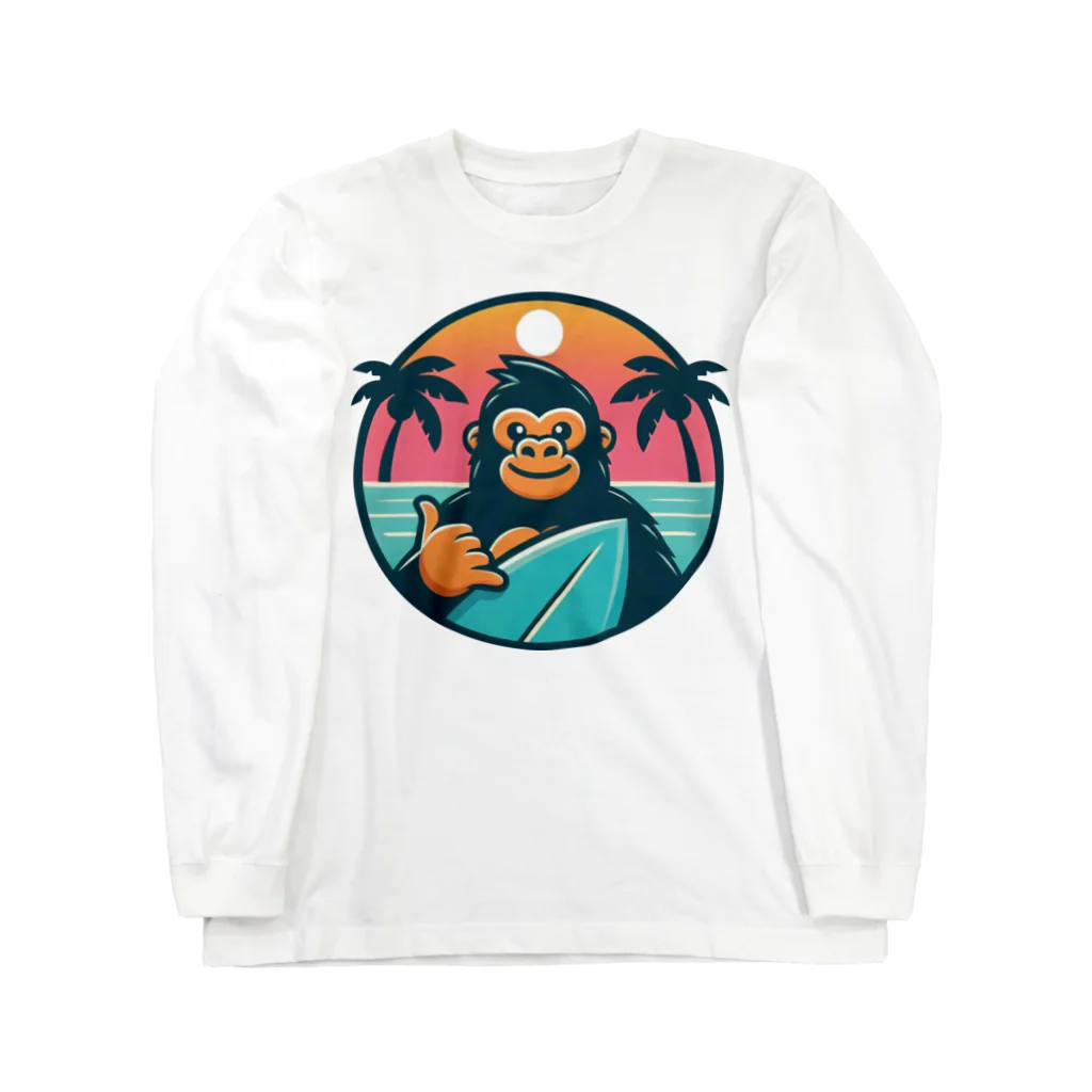 Omiya_ JAP_038のRCW_Gorilla_Californiasurf ロングスリーブTシャツ