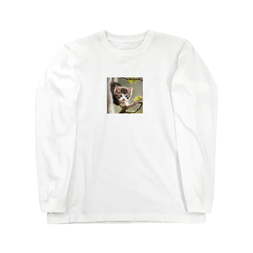 chocomegane0228の子猫と木 Long Sleeve T-Shirt