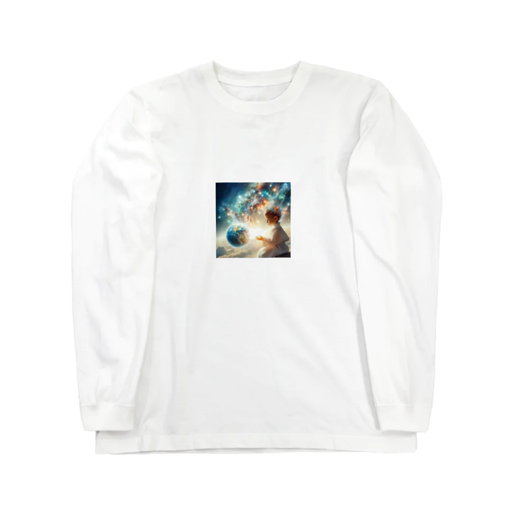 太陽の手の地球への愛 Long Sleeve T-Shirt