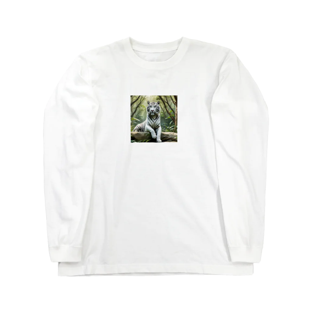 けいのユニークなショップのホワイトタイガー Long Sleeve T-Shirt