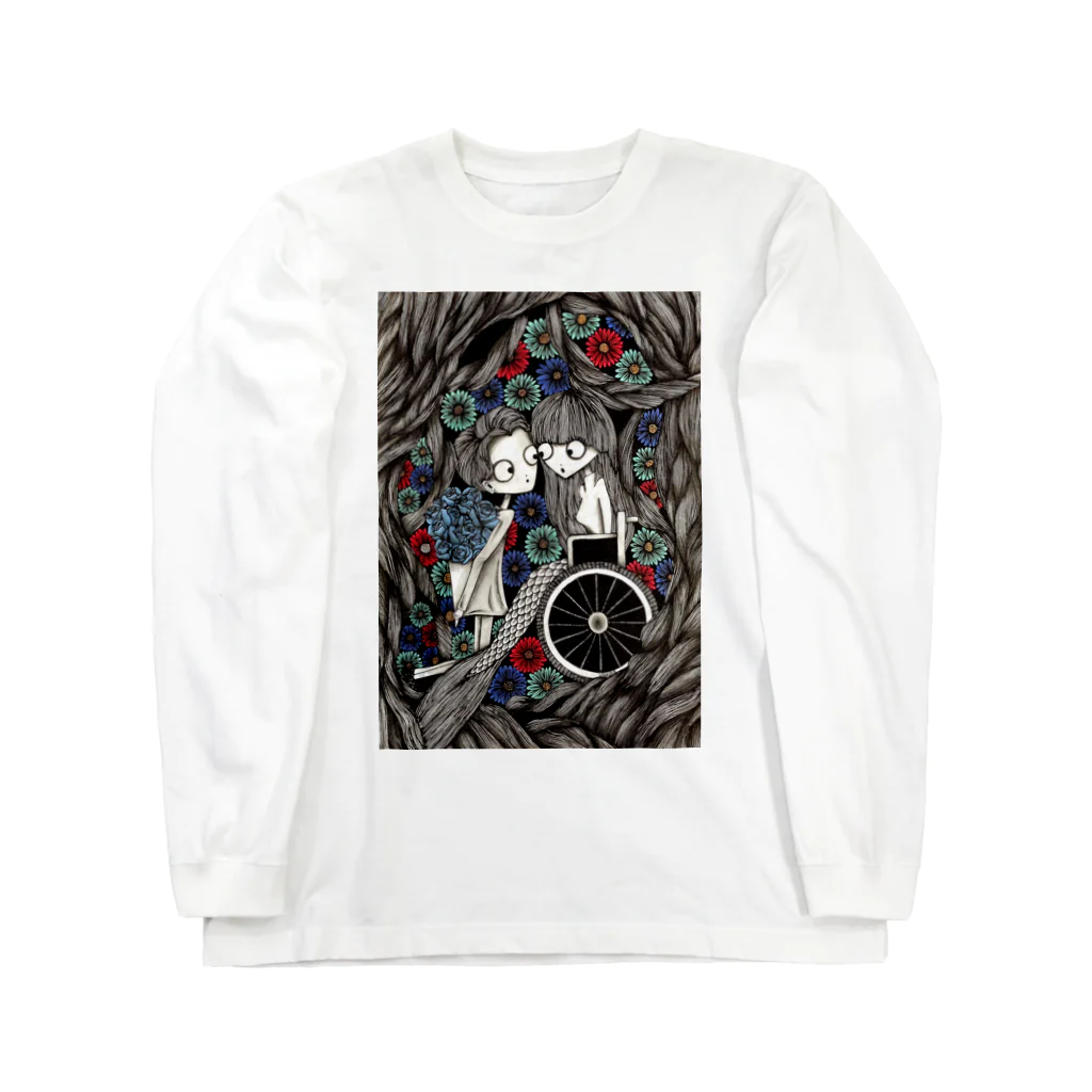 mermaidの人魚とブルーローズ Long Sleeve T-Shirt