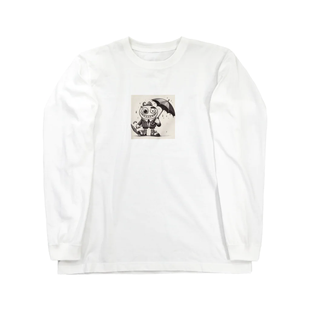 ONE POINTの左右非対称くん Long Sleeve T-Shirt