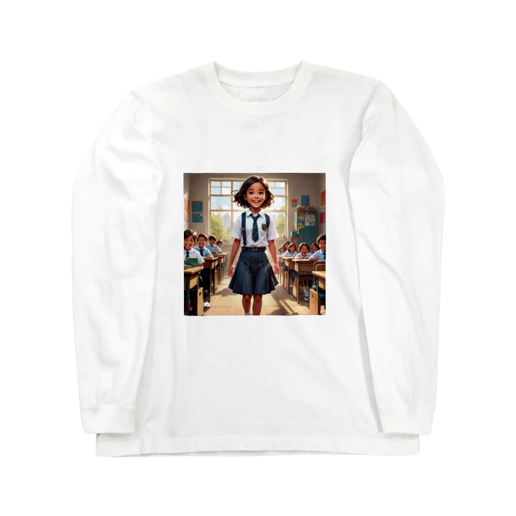 terurun19の海外の小学生 Long Sleeve T-Shirt