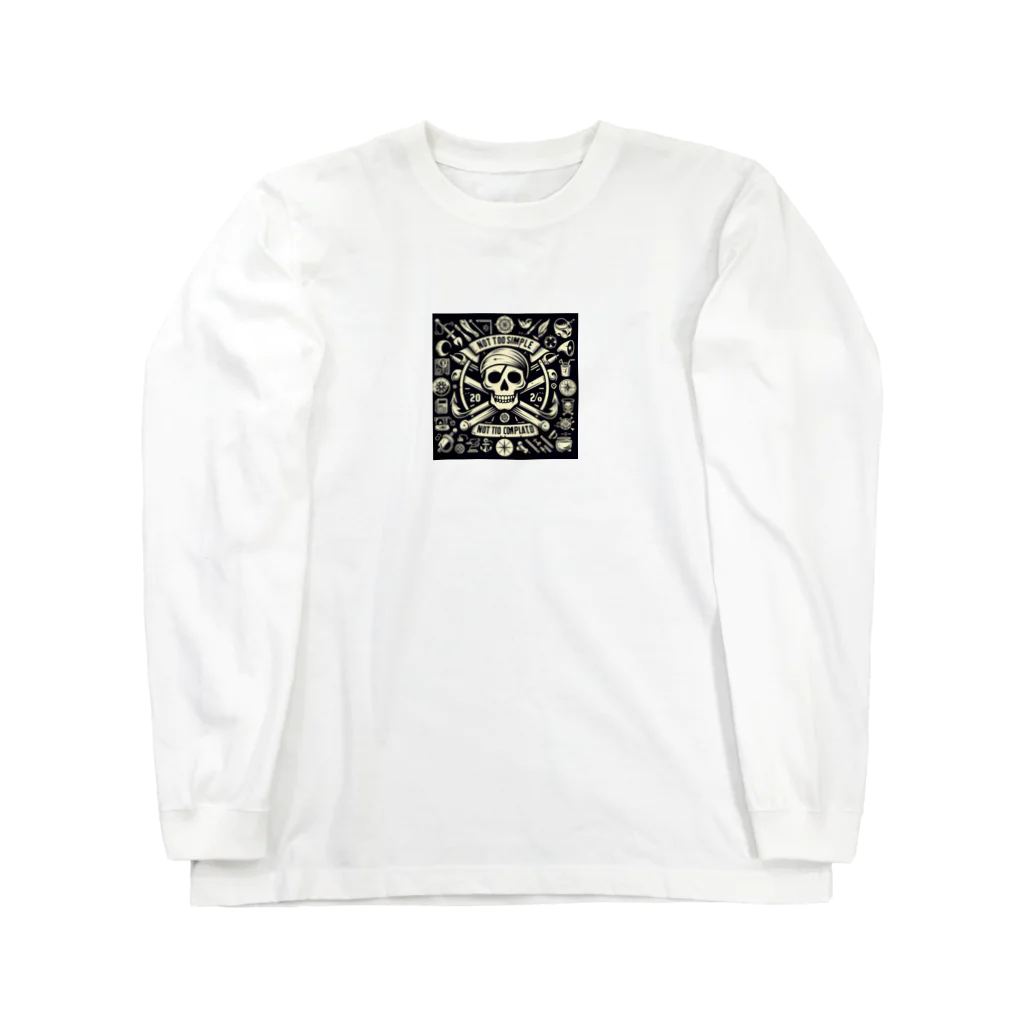 heart-sの海賊旗風スカル Long Sleeve T-Shirt