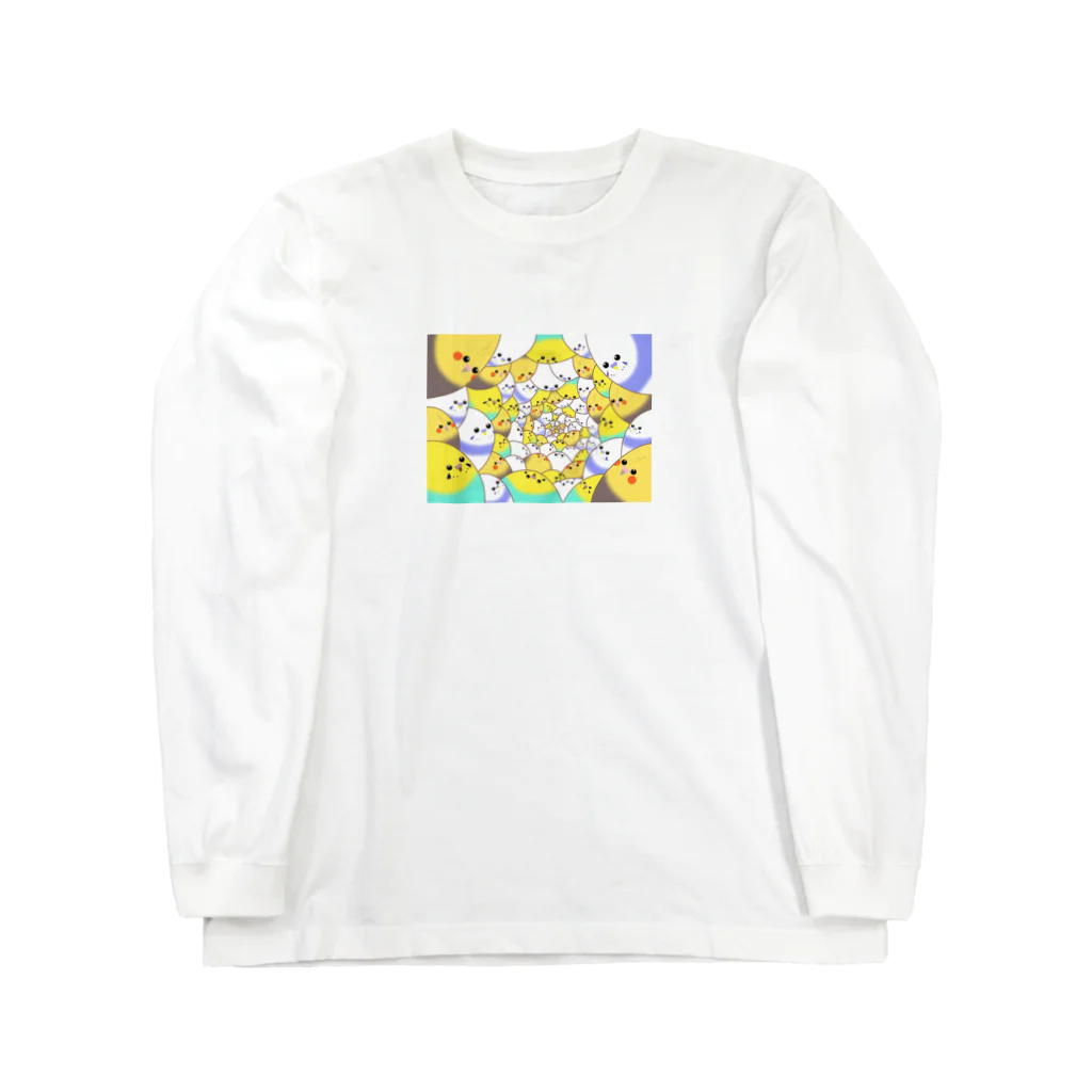 みこしやの騒がしいインコたち Long Sleeve T-Shirt