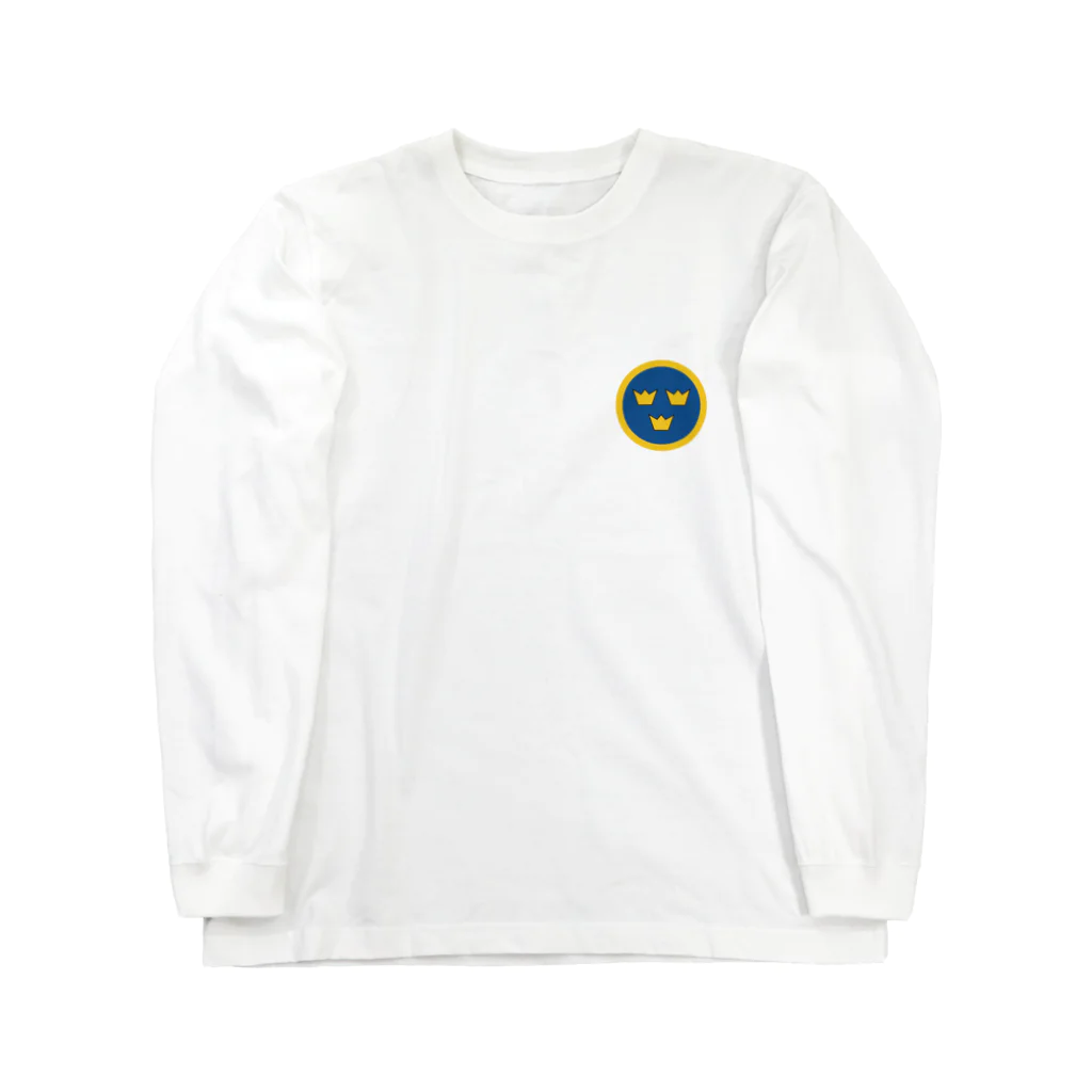 puikkoの国籍マーク　スウェーデン（ワンポイント） Long Sleeve T-Shirt