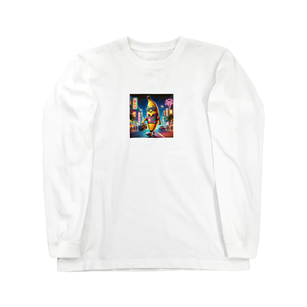 POLYPCのバナナくんのNight City Long Sleeve T-Shirt