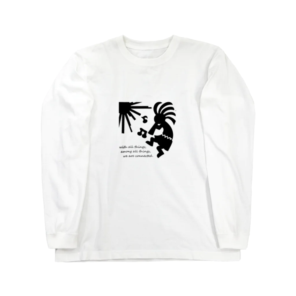 Like Native Americanのココペリ　デザイン　ネイティブアメリカン Long Sleeve T-Shirt