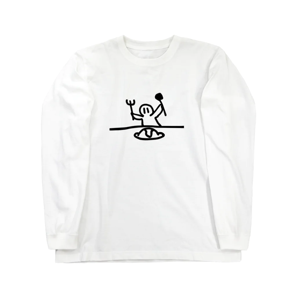 納豆ごはんのオムライスとコンセント君 Long Sleeve T-Shirt