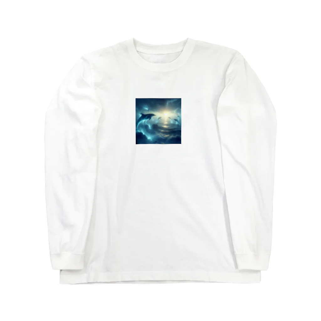 animalsの神秘的なイルカ Long Sleeve T-Shirt