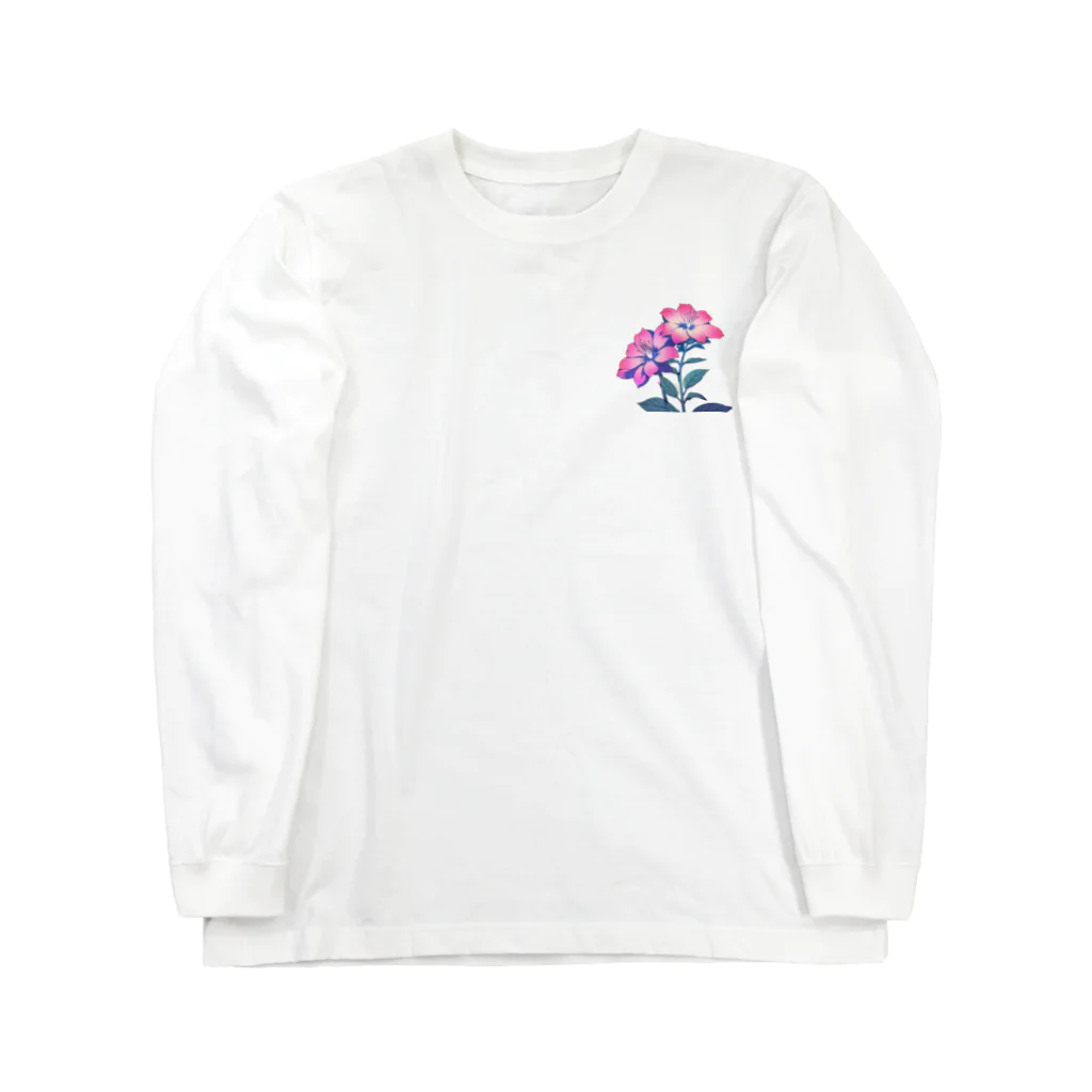 RetrowaveFlowerのRetrowaveFlower-ムルチコーレ- Long Sleeve T-Shirt