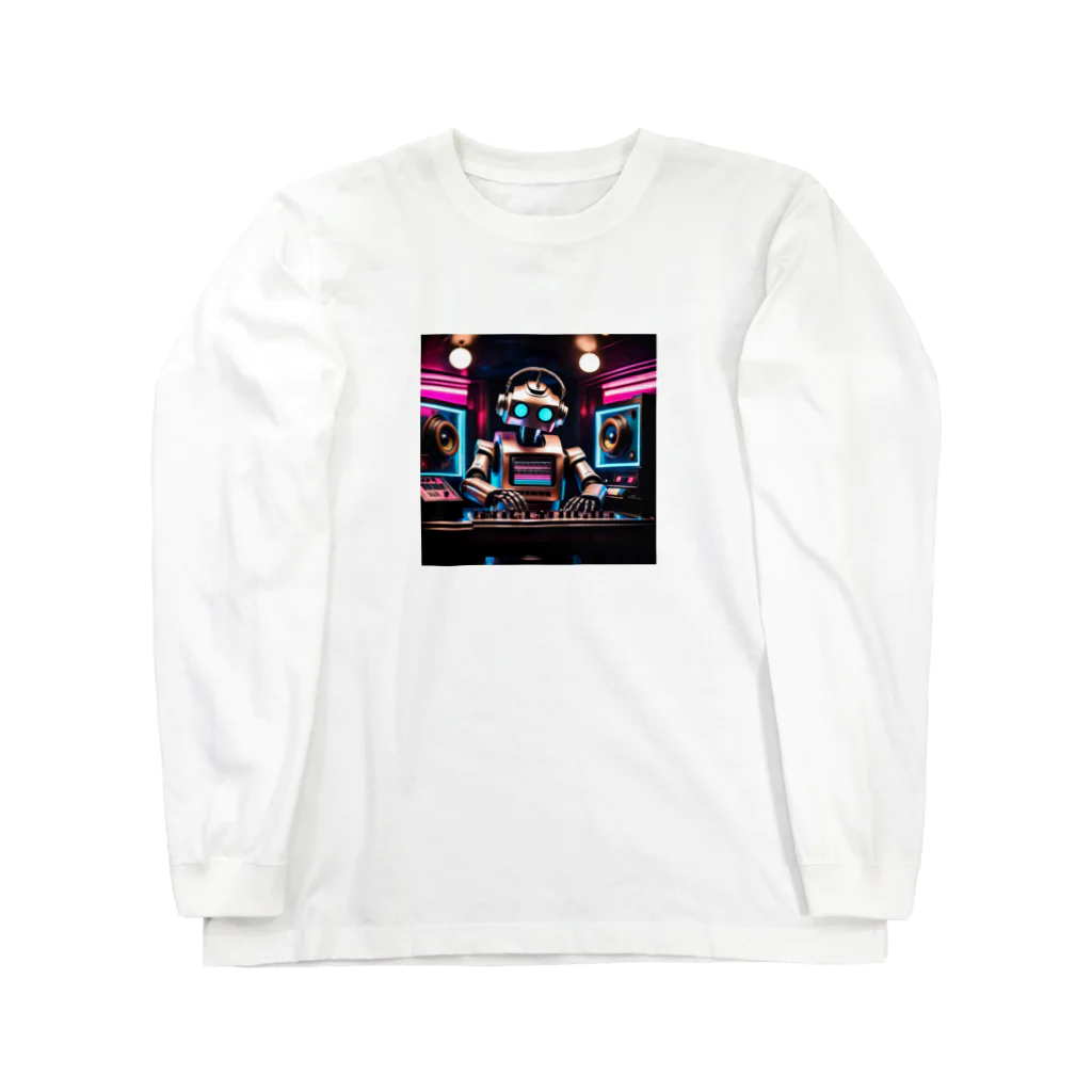 パワドラのDJロボット1 ロングスリーブTシャツ