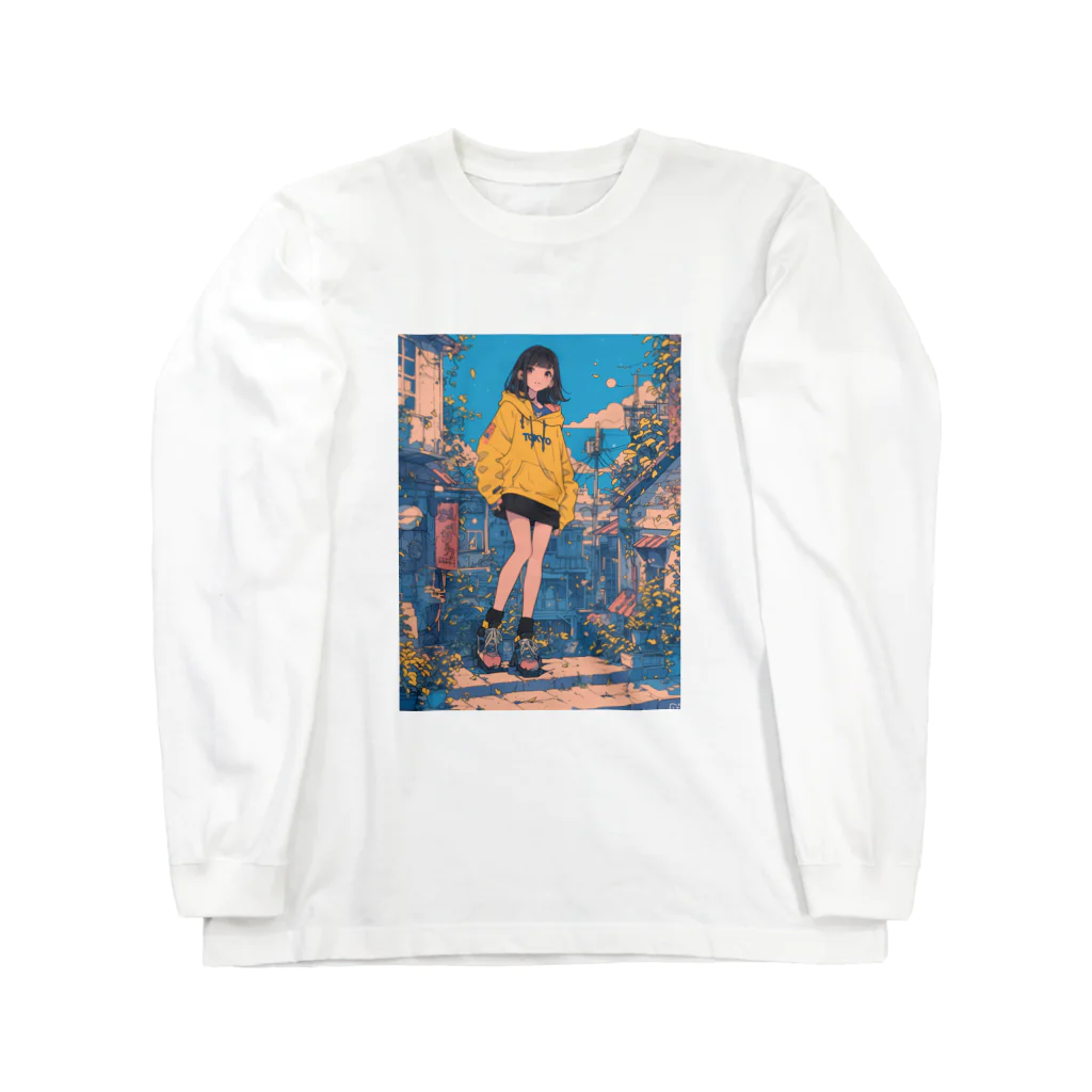 Kazuya Satoの昭和テイストカラフルPOPガーリー Long Sleeve T-Shirt