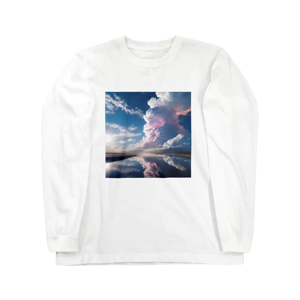 chan-takehaniの天空の鏡  ロングスリーブTシャツ