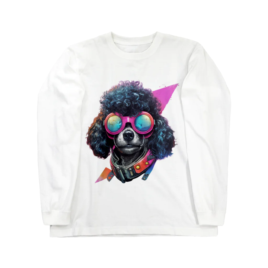 dogsdream8246のcool poodle B ロングスリーブTシャツ