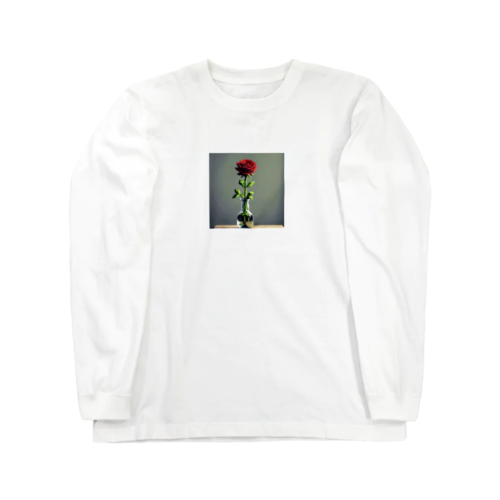 ユウキスタイリッシュショップの一輪のバラ Long Sleeve T-Shirt