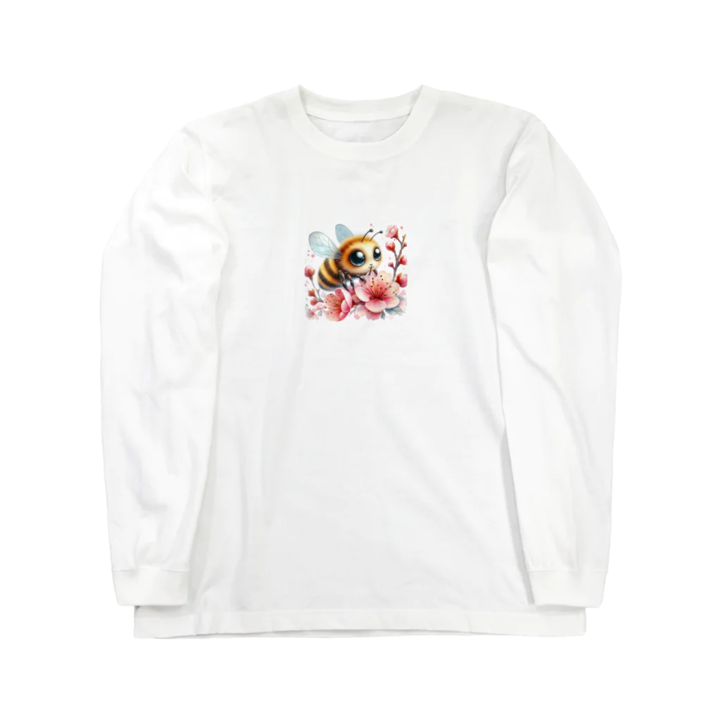 suetch（スエッチ）の愛くるしいニホンミツバチ Long Sleeve T-Shirt