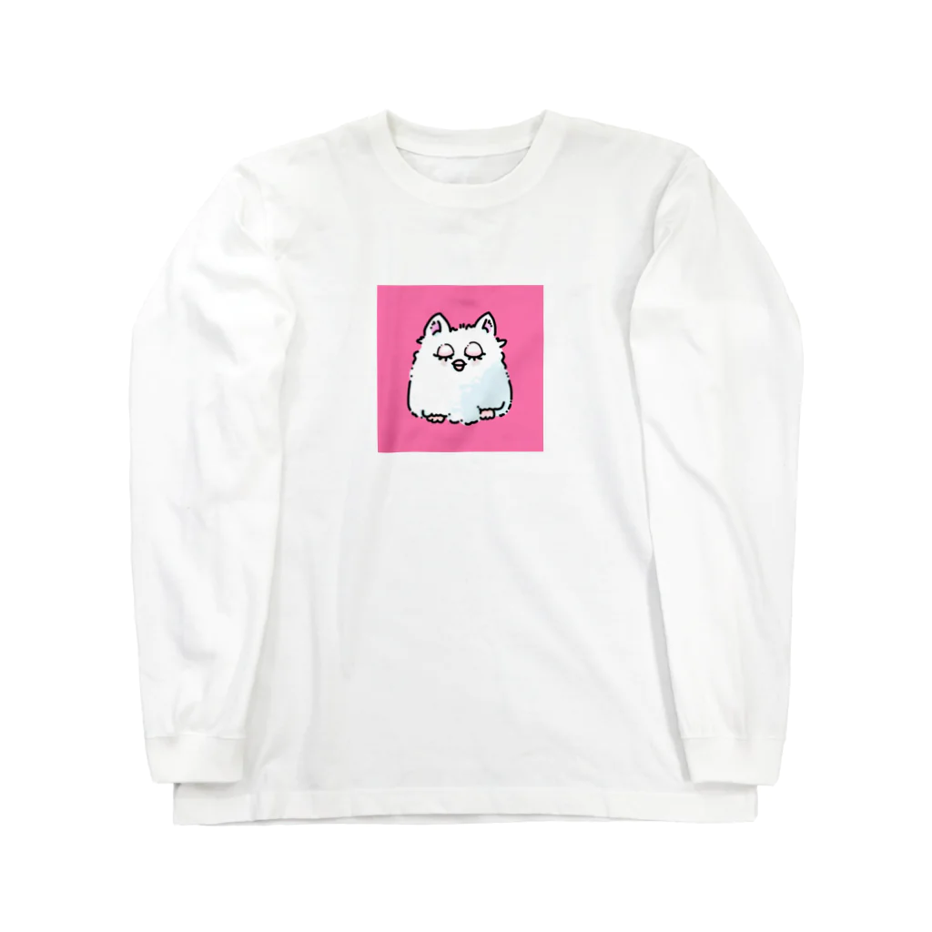 しゃんずーのモコモコトリネコ　カラー ロングスリーブTシャツ