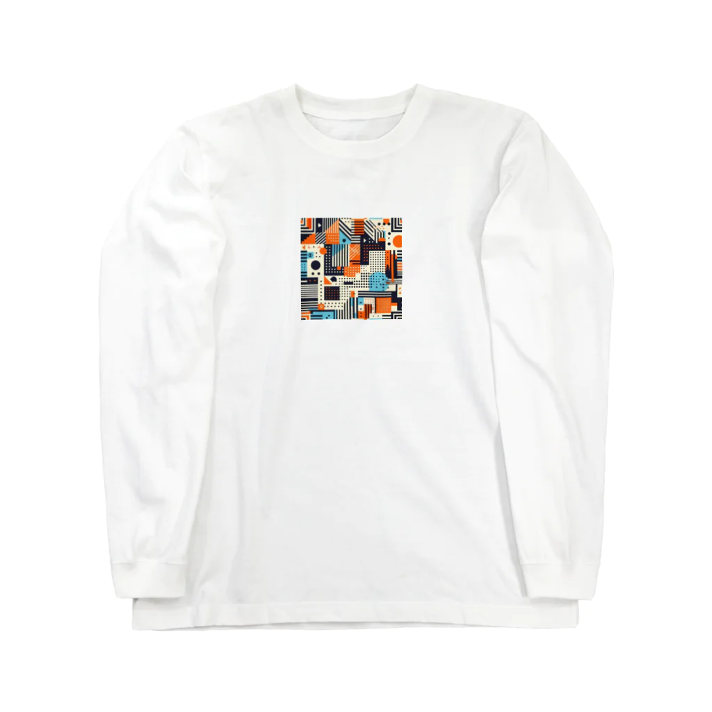 オーロラの里のジオメトリック・フューチャー Long Sleeve T-Shirt