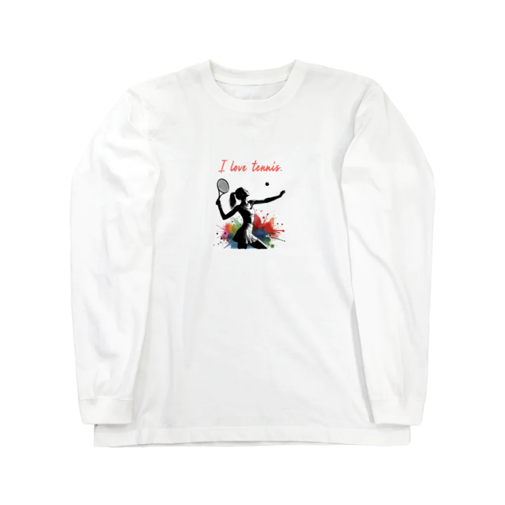 Tomohiro Shigaのお店のI love tennis.（その４） Long Sleeve T-Shirt