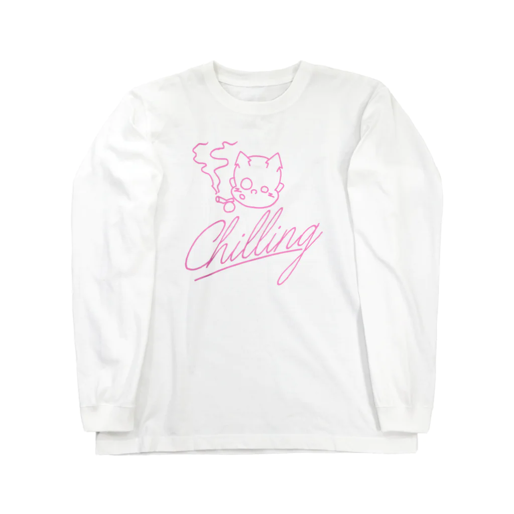 KENNY a.k.a. Neks1のchilling DEVL(pinky) Long Sleeve T-Shirt