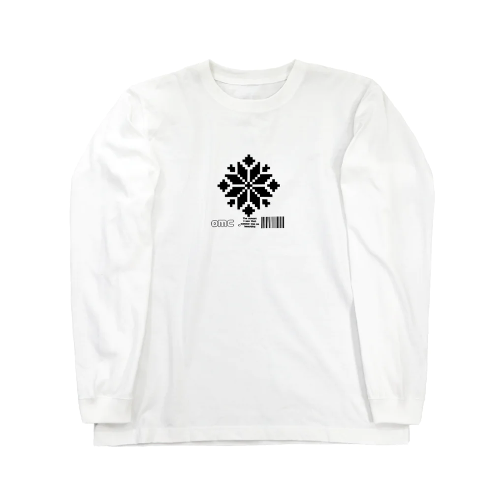 おもちショップの雪のドット結晶 Long Sleeve T-Shirt