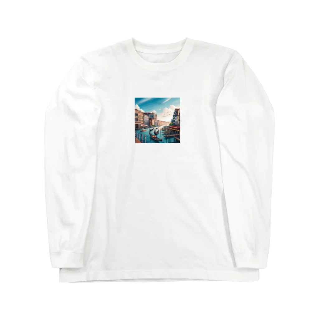 Pixel Art Goodsのヴェネチア（pixel art） Long Sleeve T-Shirt