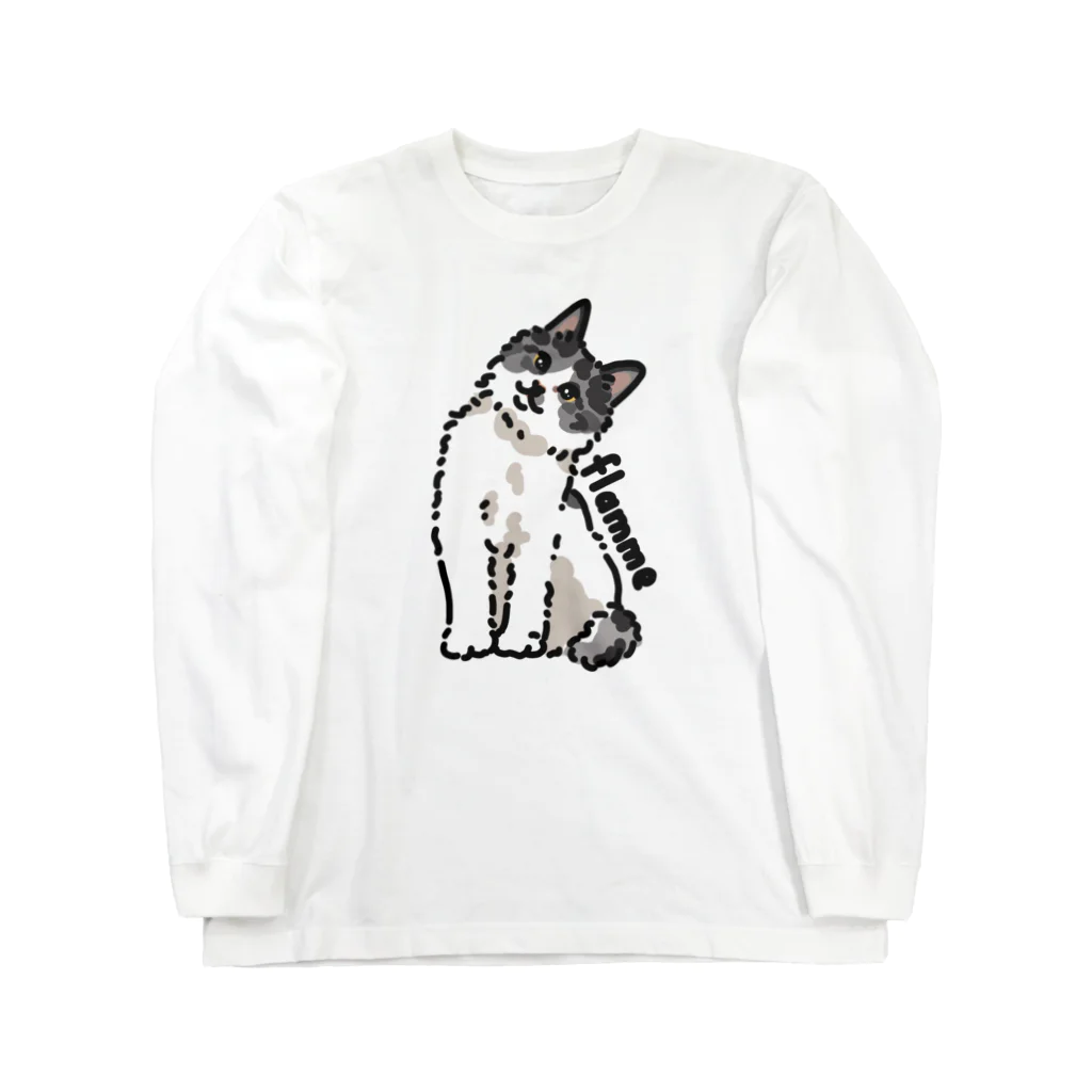 みきぞーん｜保護猫 ミッキー画伯と肉球とおともだちのflamme ロングスリーブTシャツ