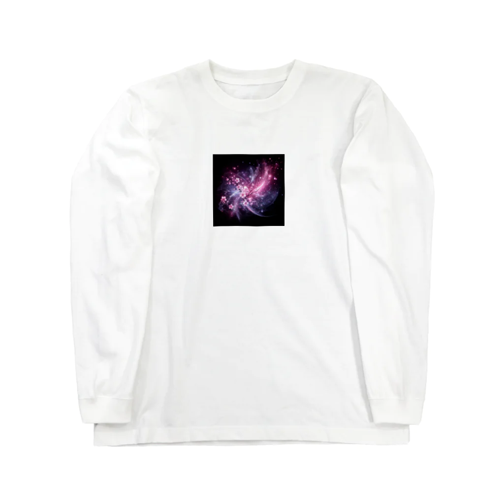 運気上昇グッズストアの宇宙桜 Long Sleeve T-Shirt