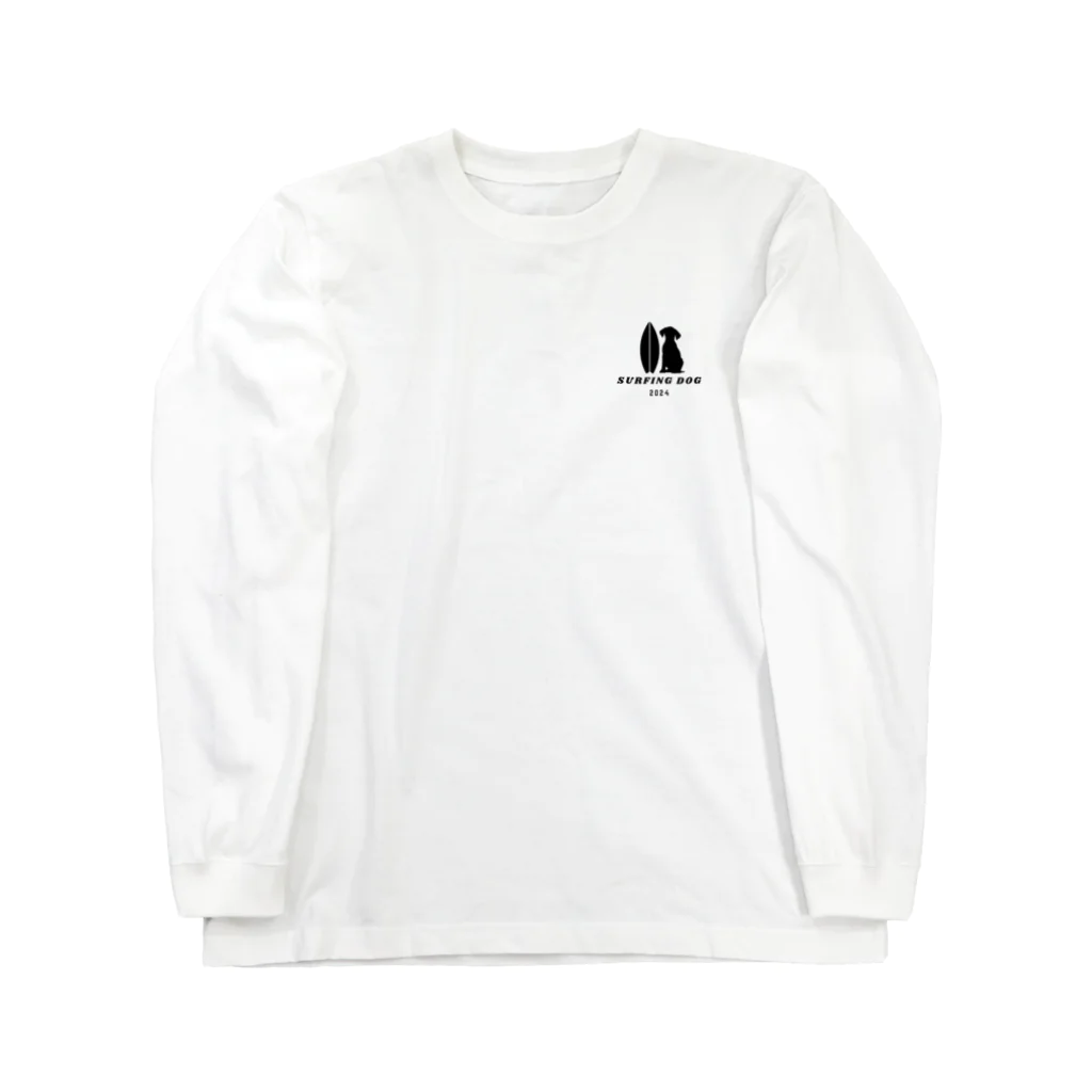 Surfing Dogの波乗りトイプードル Long Sleeve T-Shirt