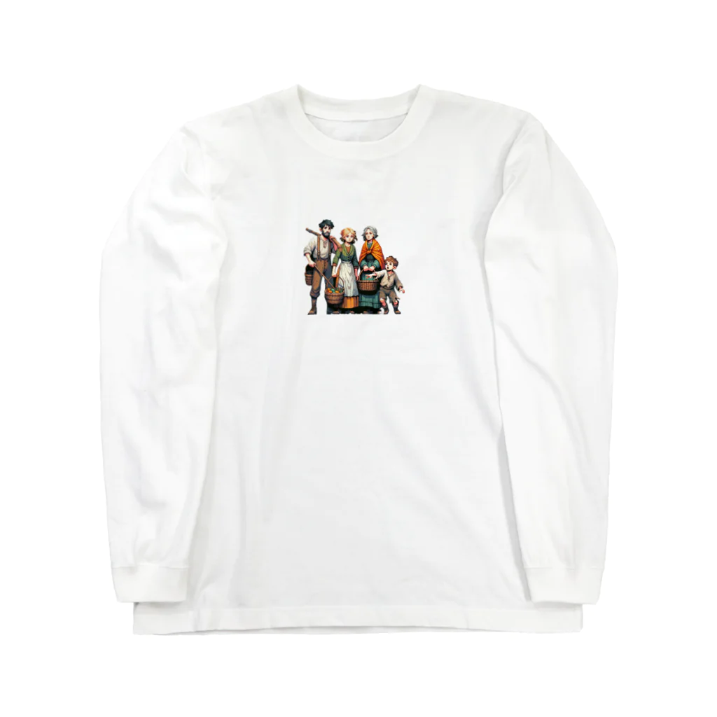 Pixel Art Goodsの村人（pixel art） Long Sleeve T-Shirt