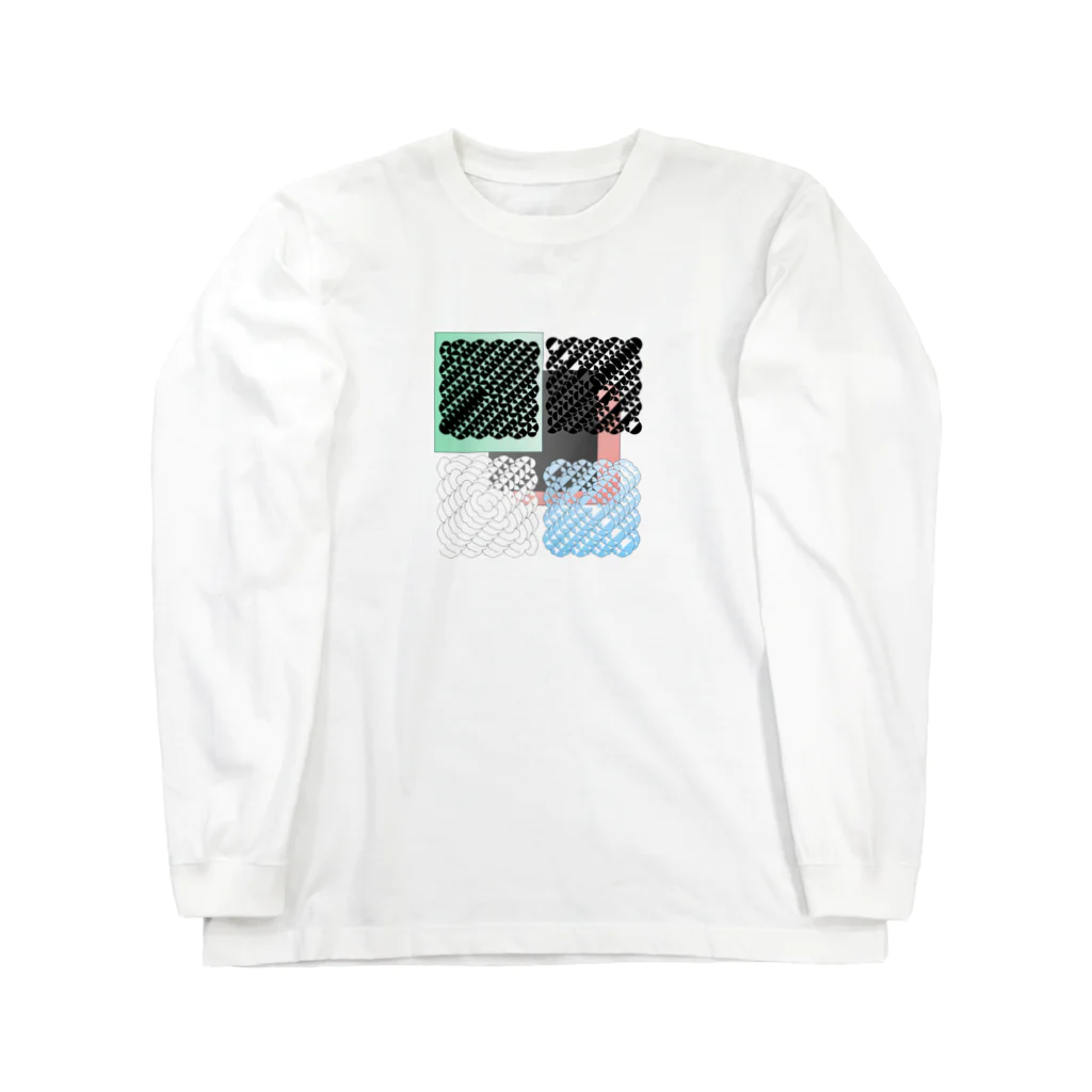 Otto Cohenのらせんと回転・正方形 Long Sleeve T-Shirt