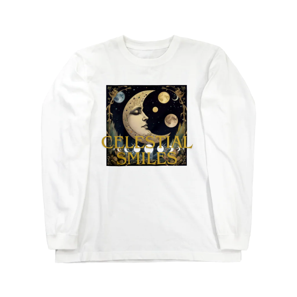 Mellow-Skyの「Celestial Smiles（天空の微笑み）」 ロングスリーブTシャツ