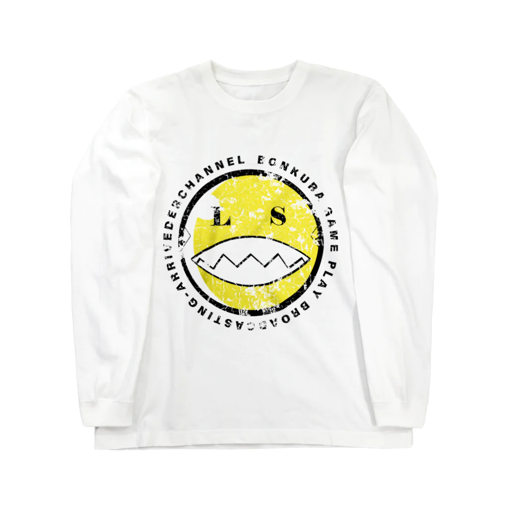 アリーヴェデルチャンネルSHOPのSMILE OLD PAINT1 ロングスリーブTシャツ