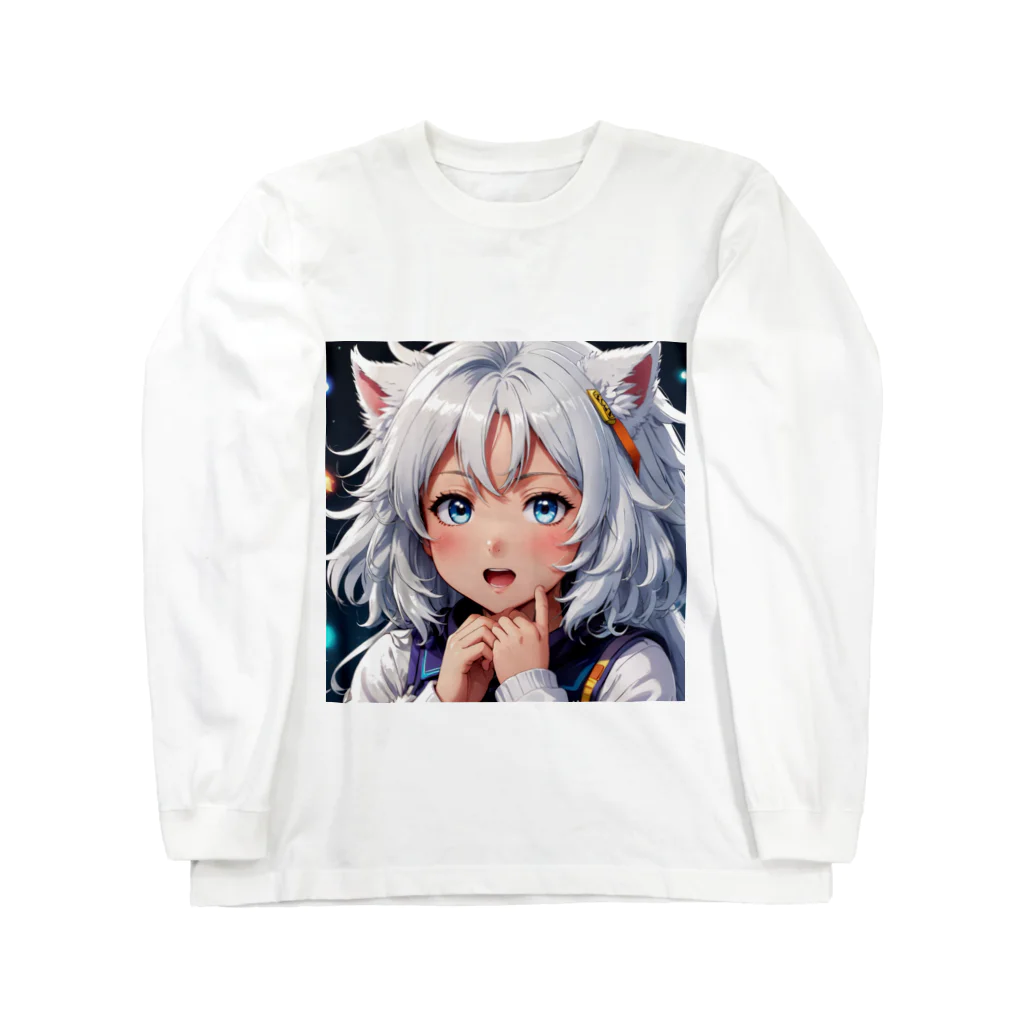 巫女スタぐらむのもふもふの美少女甘える Long Sleeve T-Shirt