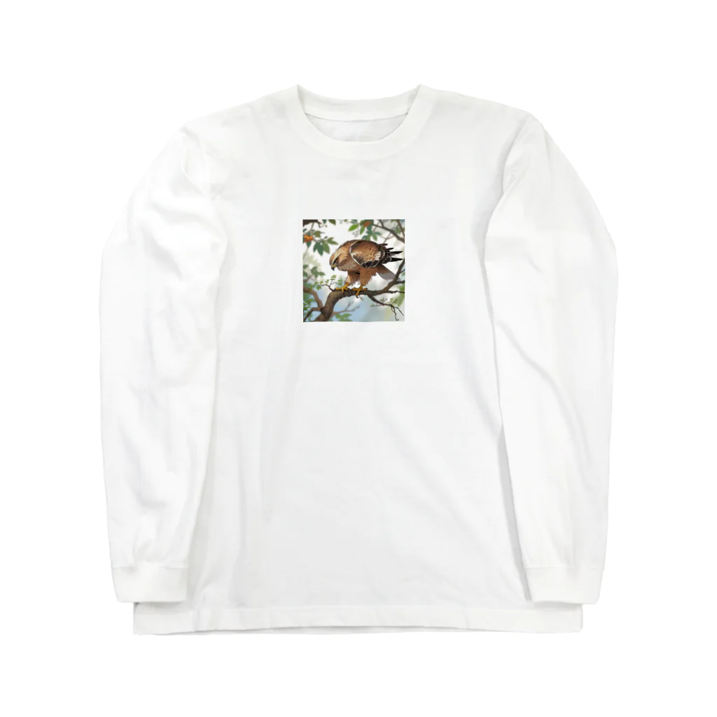 ganeshaの食べ物を探すタカ Long Sleeve T-Shirt