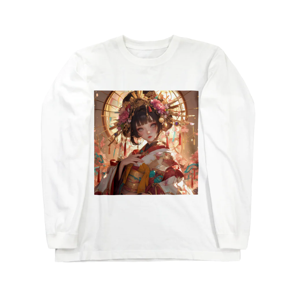 AQUAMETAVERSEの桜の庭園に咲く、黄金の姫君 Marsa 106 Long Sleeve T-Shirt