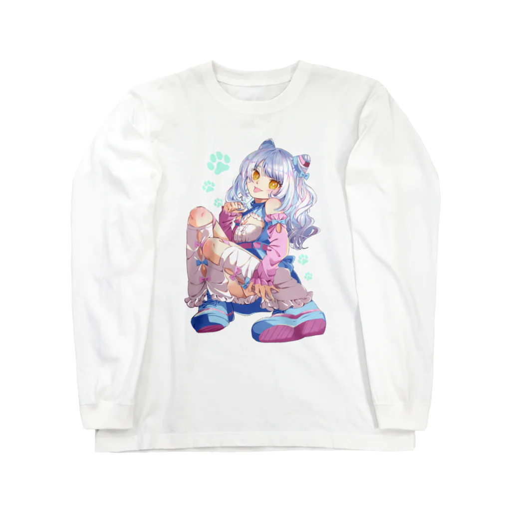 実果の小屋のゆめかわにゃん娘 ロングスリーブTシャツ